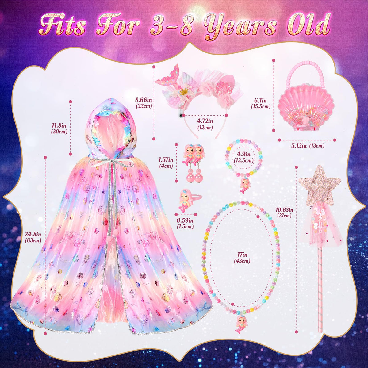 Fedio Mermaid wand sparks imagination during pretend quests.