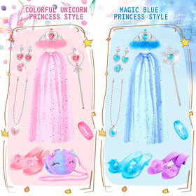 Fedio Princess Shoes Pink and Blue—durable and comfy for ages 3–6.