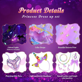 Fedio purple unicorn wand completes the princess ensemble for pretend play