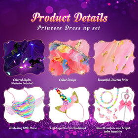 Fedio unicorn necklace for imaginative play and complete princess look.
