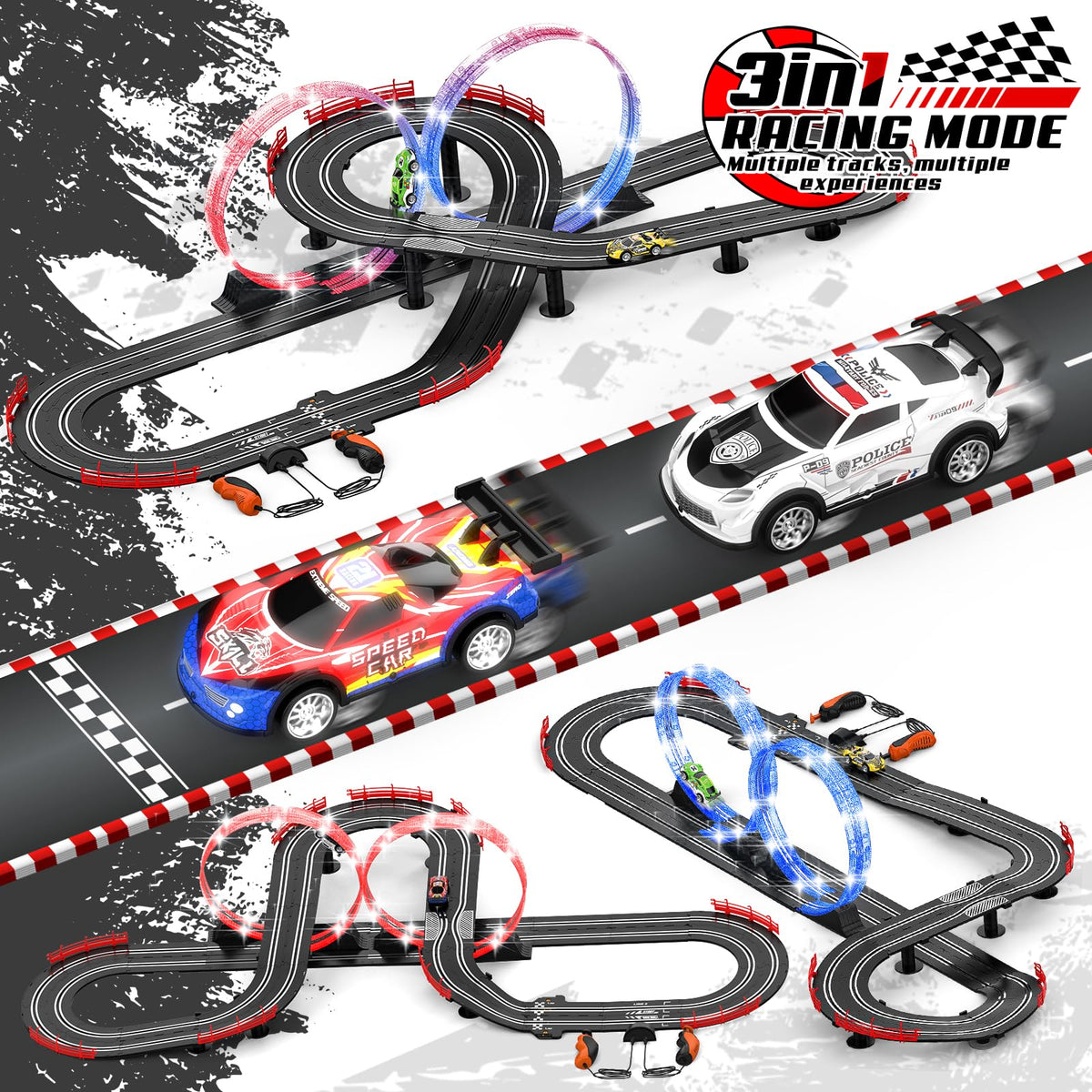 Fedonak circular overpass track shows dramatic elevated curves for exciting laps.