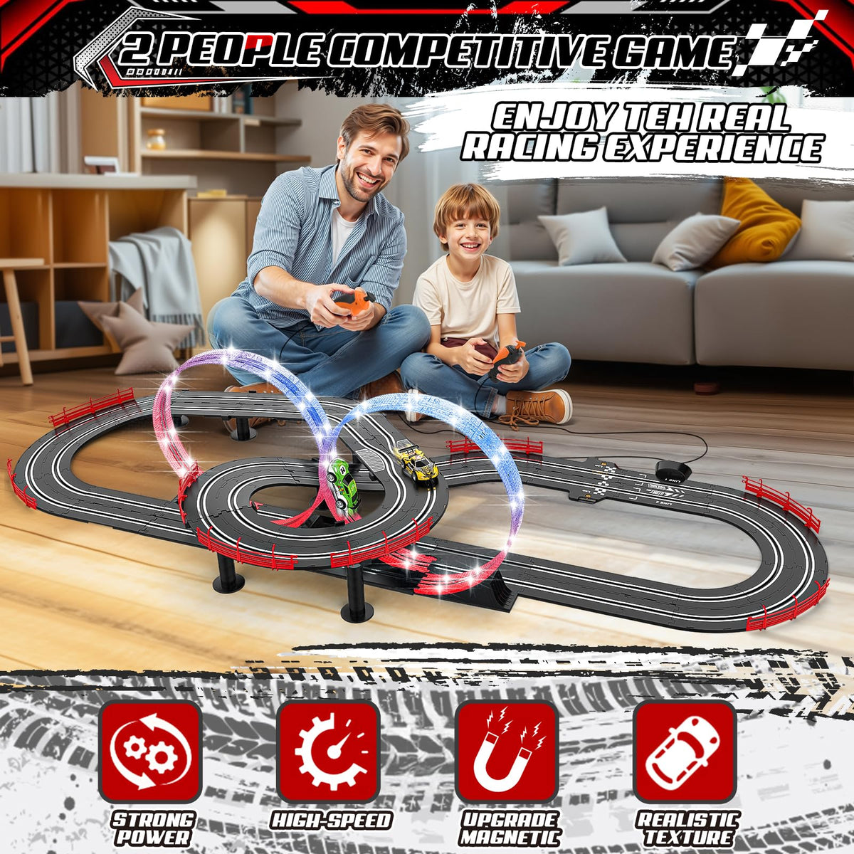 Fedonak gift packaging makes this a ready-to-gift racing set.