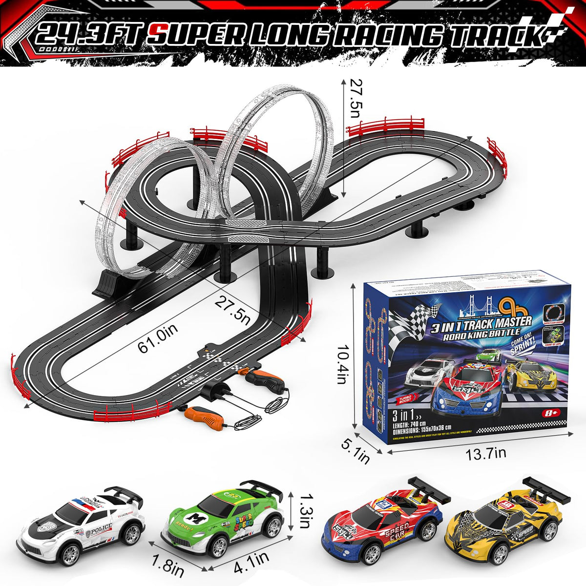 Fedonak magnetized rail system helps keep cars on track.