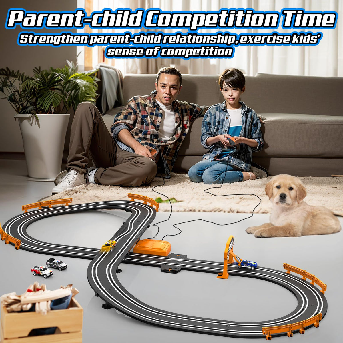 Fedonak slot car track automatic lap counter records races in real time