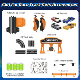 Fedonak slot car track battery mode uses AA power for portable play