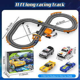 Fedonak slot car track electric mode powered for continuous action