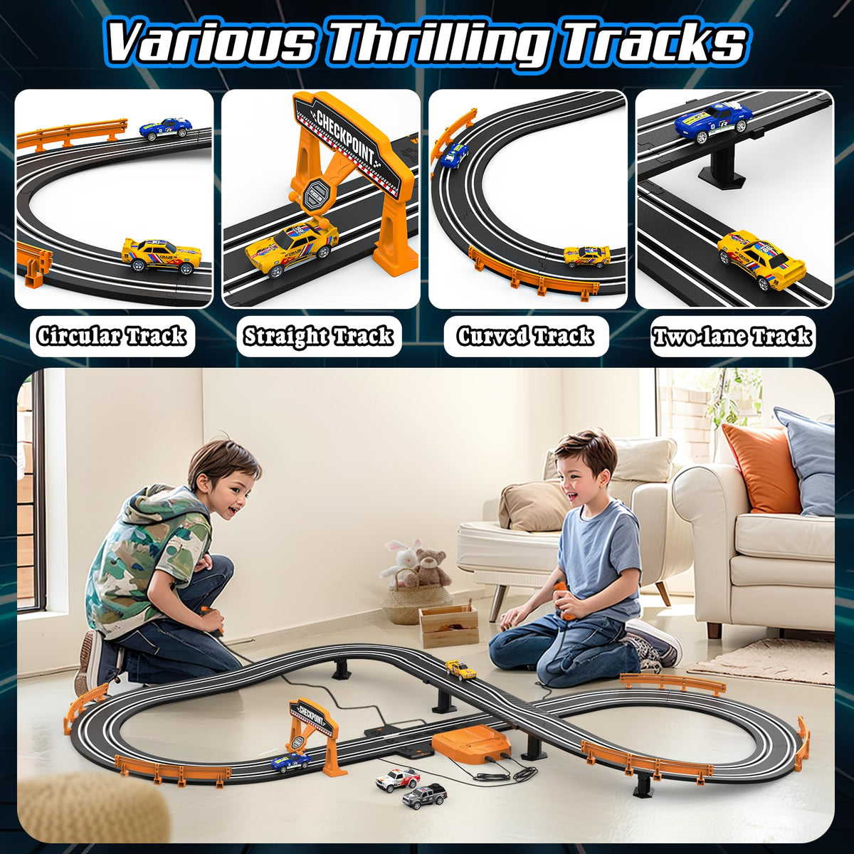 Fedonak high-speed slot cars glide with magnetic stability for fast duels