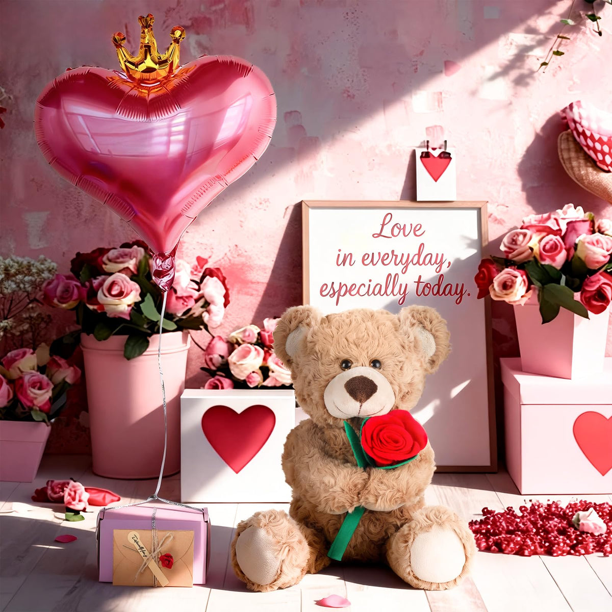 feeking complete gift box reveal, surprise keepsake for her.