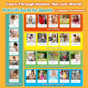 Real-life scenes help children connect actions to feelings during everyday routines.