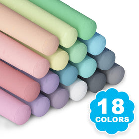 feela 180-pack colorful packaging protects chalks from breakage during kids' play.