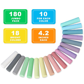 feela frustum-shaped chalk stays put on sidewalks during playtime.