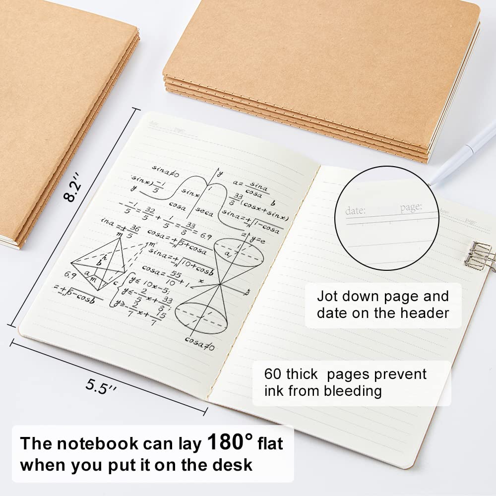 feela kraft notebooks stacked demonstrate bulk value for classrooms and offices.