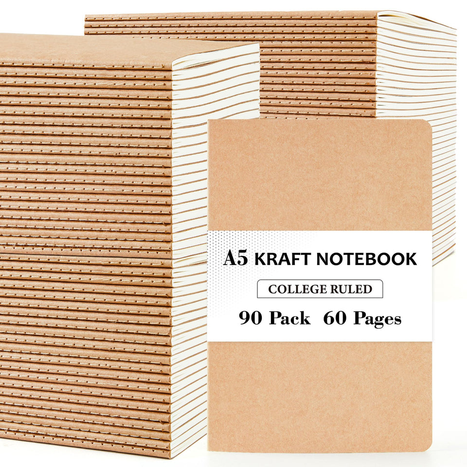 Feela Kraft Notebooks Bulk closeup of sturdy kraft cover for daily planning