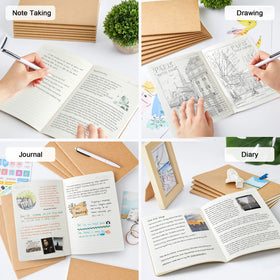 Feela Kraft Notebooks Bulk portable travel-friendly format for commuting notes