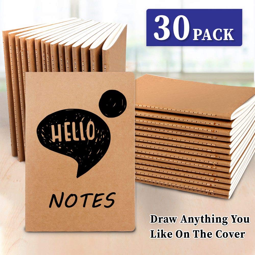 Feela notebook interior showing blank pages with 60 lined sheets