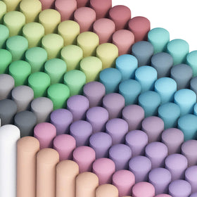 Feela 162-pack sidewalk chalk colors bright on a sidewalk for outdoor art.