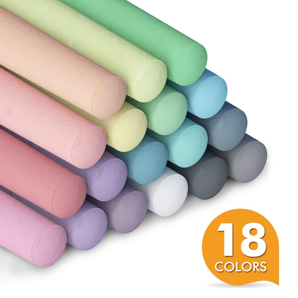 Feela chalk with cone shape provides stable ground during outdoor drawing.