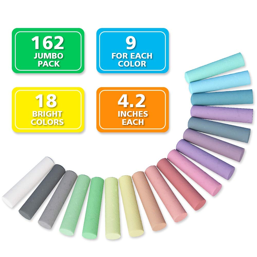 Feela sidewalk chalk set helps kids draw vibrant murals outdoors.