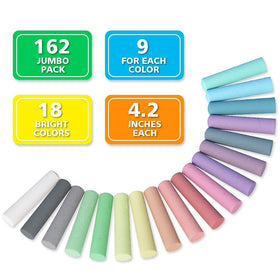 Feela sidewalk chalk set helps kids draw vibrant murals outdoors.