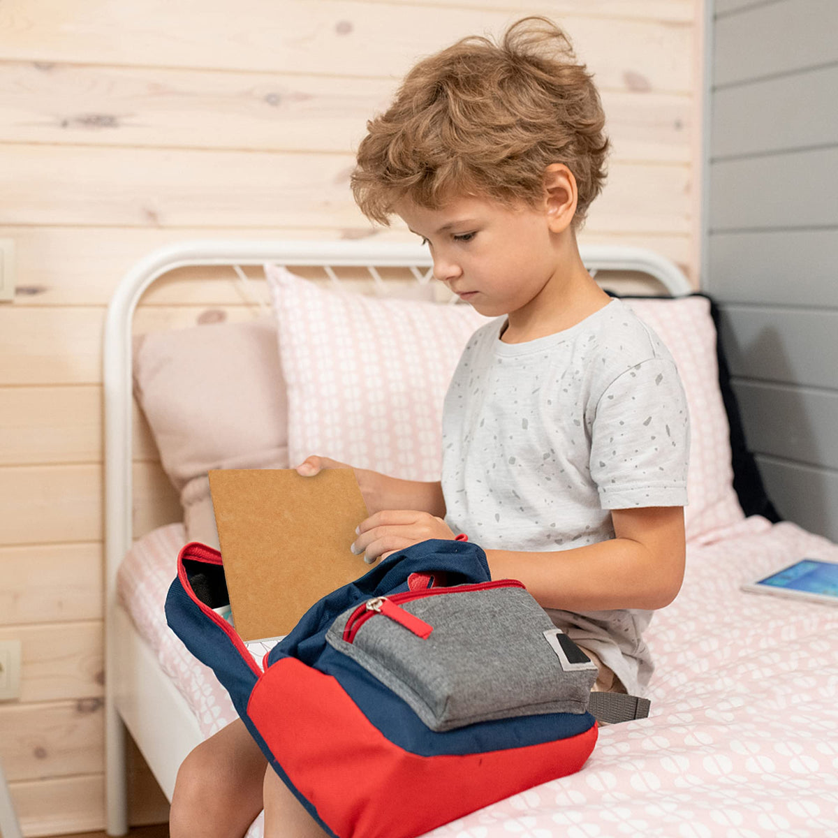 Feela soft-cover kraft notebook portable on desk for study sessions.