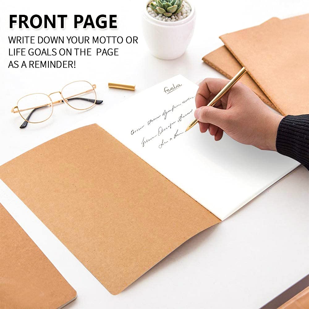 Feela travel journal bulk pack used for daily notes and planning.