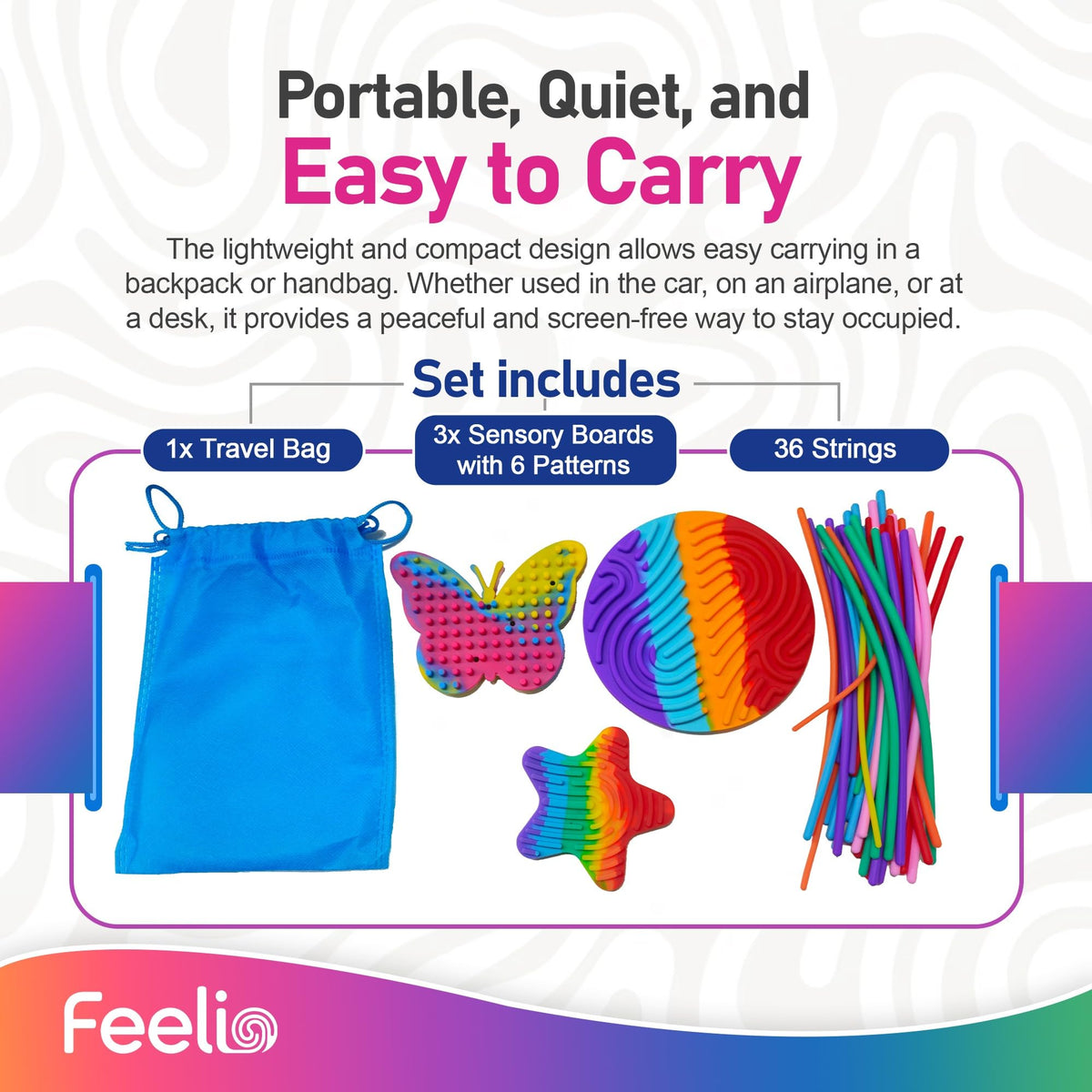 Feelio packs for all ages support focused screen-free play.