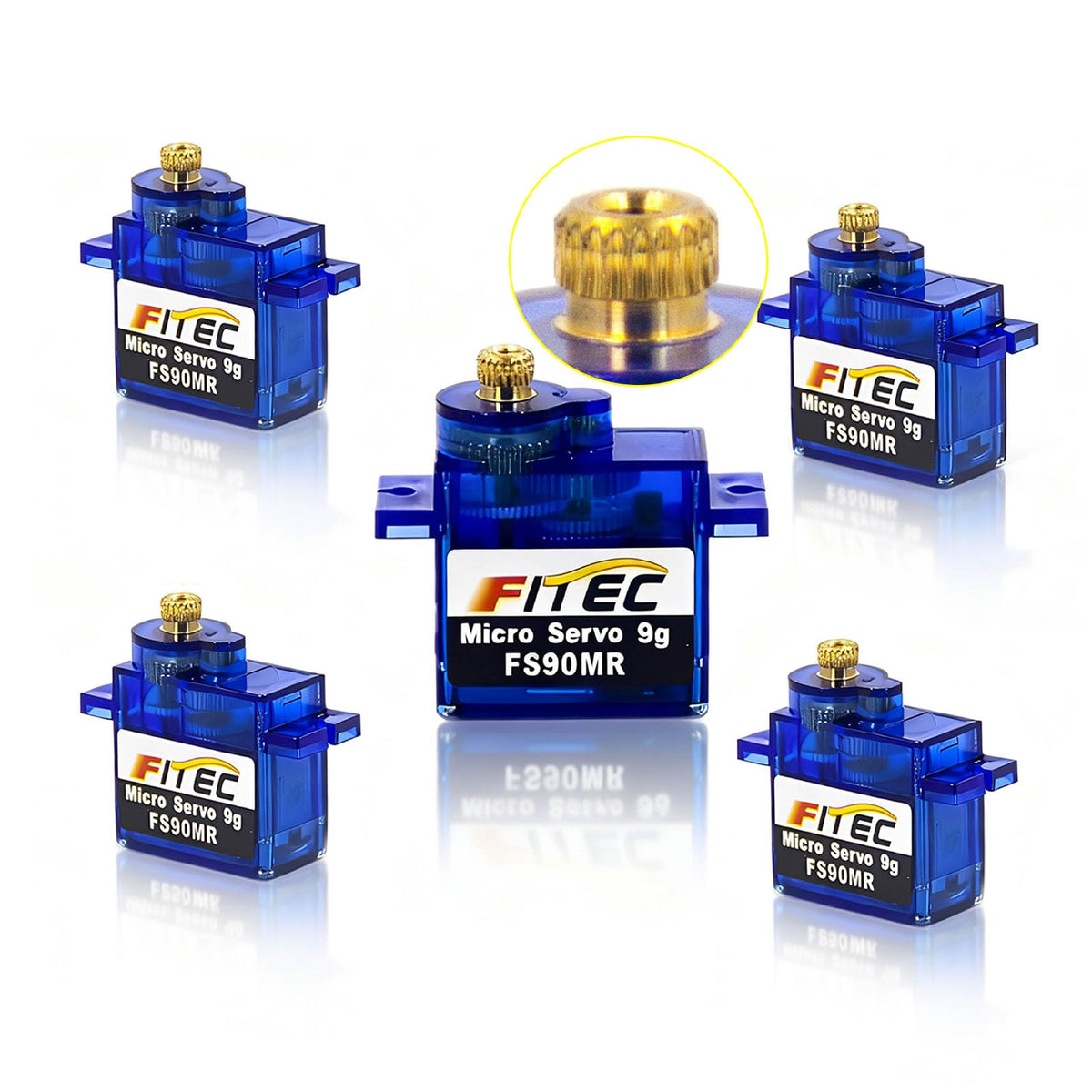 Feetech FS90MR 360-degree servo for continuous rotation in compact form
