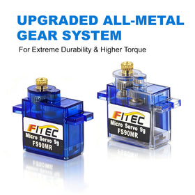 Feetech FS90MR 5-pack packaging with connectors for quick prototyping