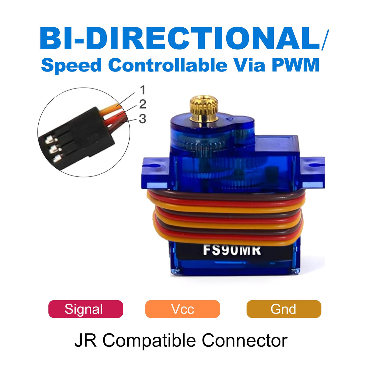 PWM-compatible continuous rotation for hobby robotics and automation