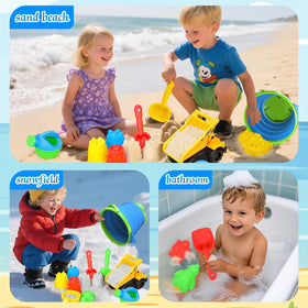 Fegalop animal molds spark storytelling and imaginative beach scenes.