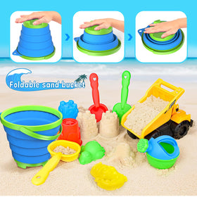 Fegalop colorful sandcastle molds for creative play and fine motor skills.