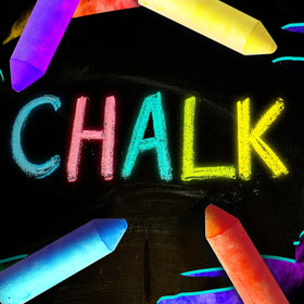 Feifeiya Glow Chalk Neon Blue for chalkboard accents and outdoor art with UV light