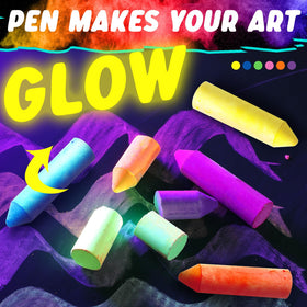 Feifeiya Glow Chalk Neon Orange for vivid brick and board drawings under blacklight