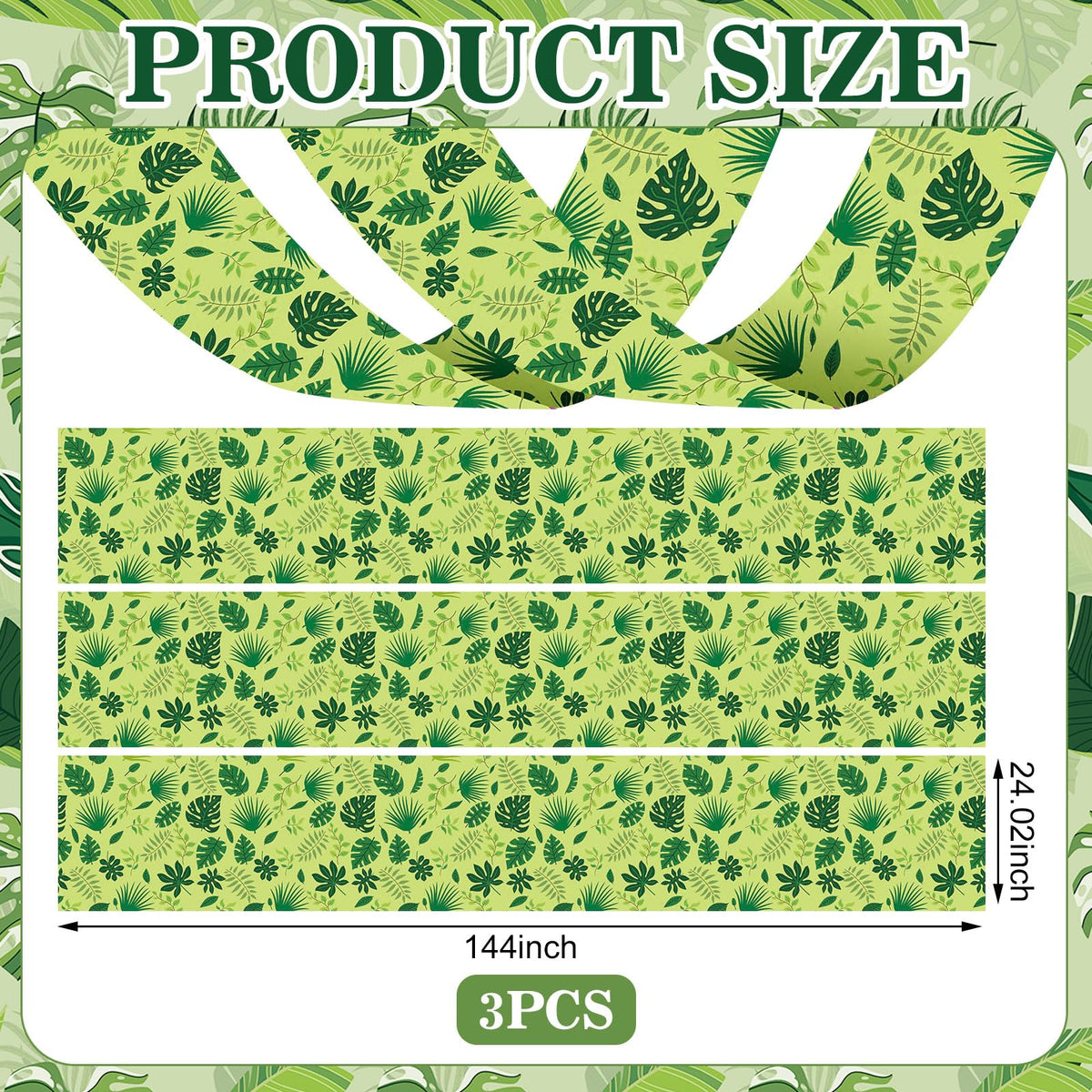 Feifeiya jungle ceiling banner forest leaves adds vibrant canopy coverage for parties.