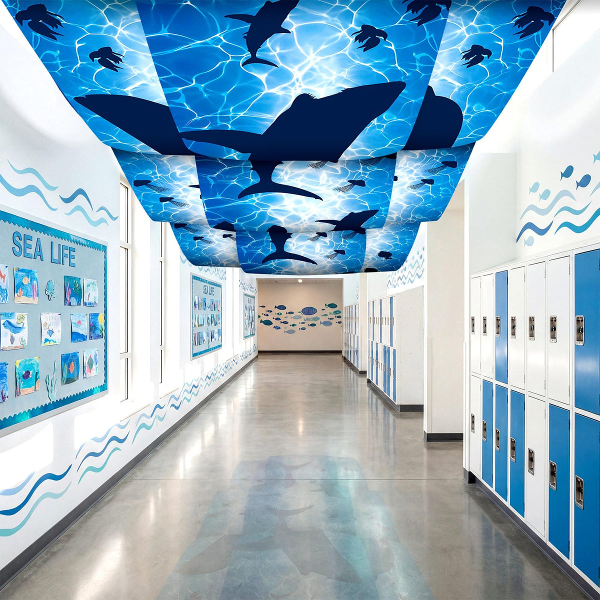 Feifeiya ceiling banner in hall delivers expansive ocean cover