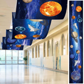 Feifeiya space ceiling decor set of 3 for dramatic overhead coverage.