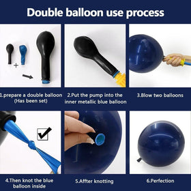 feilebalon 12 inch navy blue and black mix for versatile décor