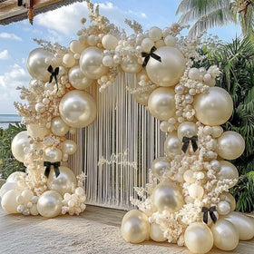 Feilebalon arch assembly close-up highlighting pearl texture.