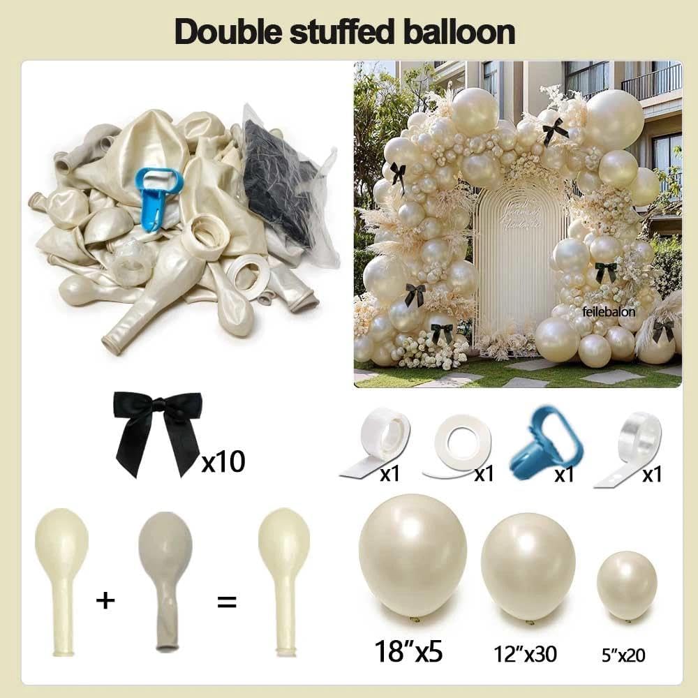 Feilebalon balloon strip tape used for secure garland assembly.