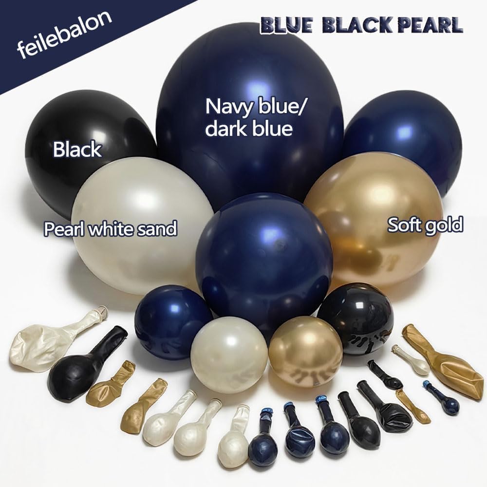 feilebalon black balloons with gold accents for bold party decoration