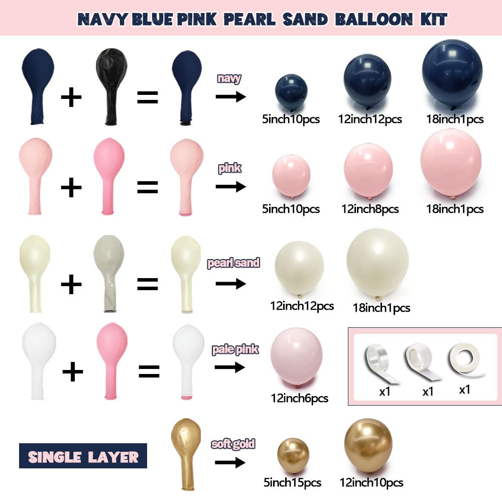 Feilebalon pale pink and soft gold touches on balloon garland