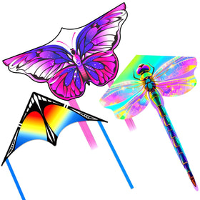 FejoHify butterfly kite purple, ideal for family park flights and easy handling.