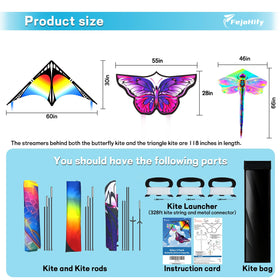 FejoHify rainbow delta kite, bright colors support forgiving launches.