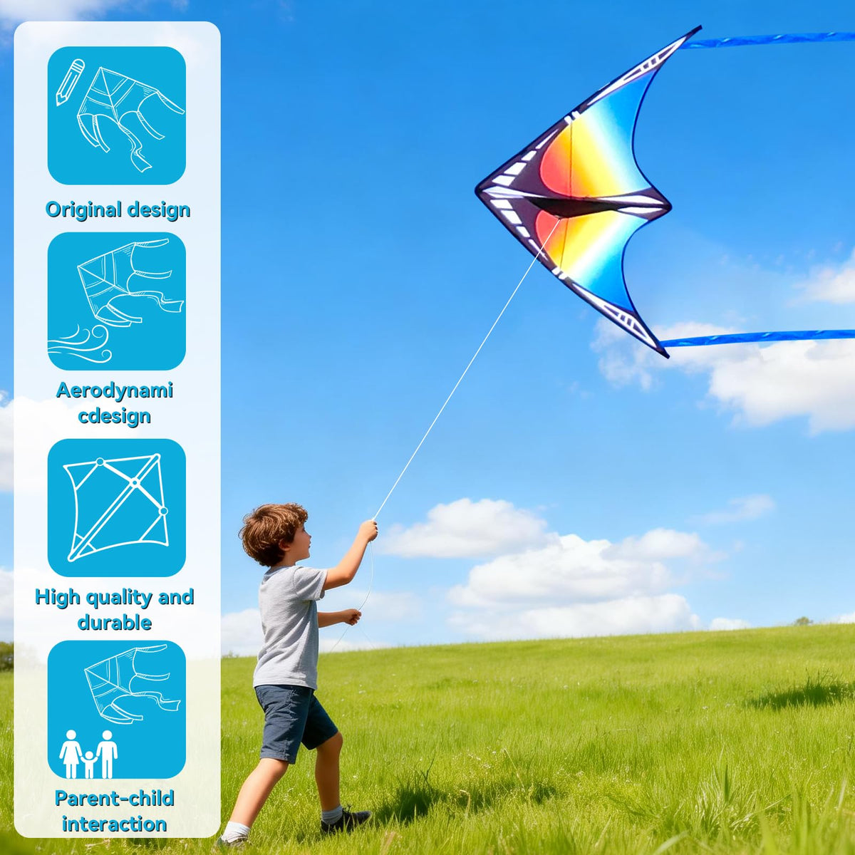 FejoHify gold dragonfly kite, vibrant design for outdoor gatherings.
