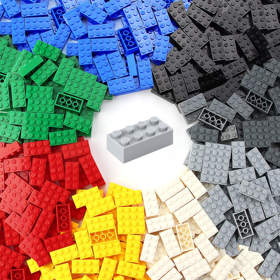 Feleph 2x4 bricks 320 pieces for colorful, quick construction projects