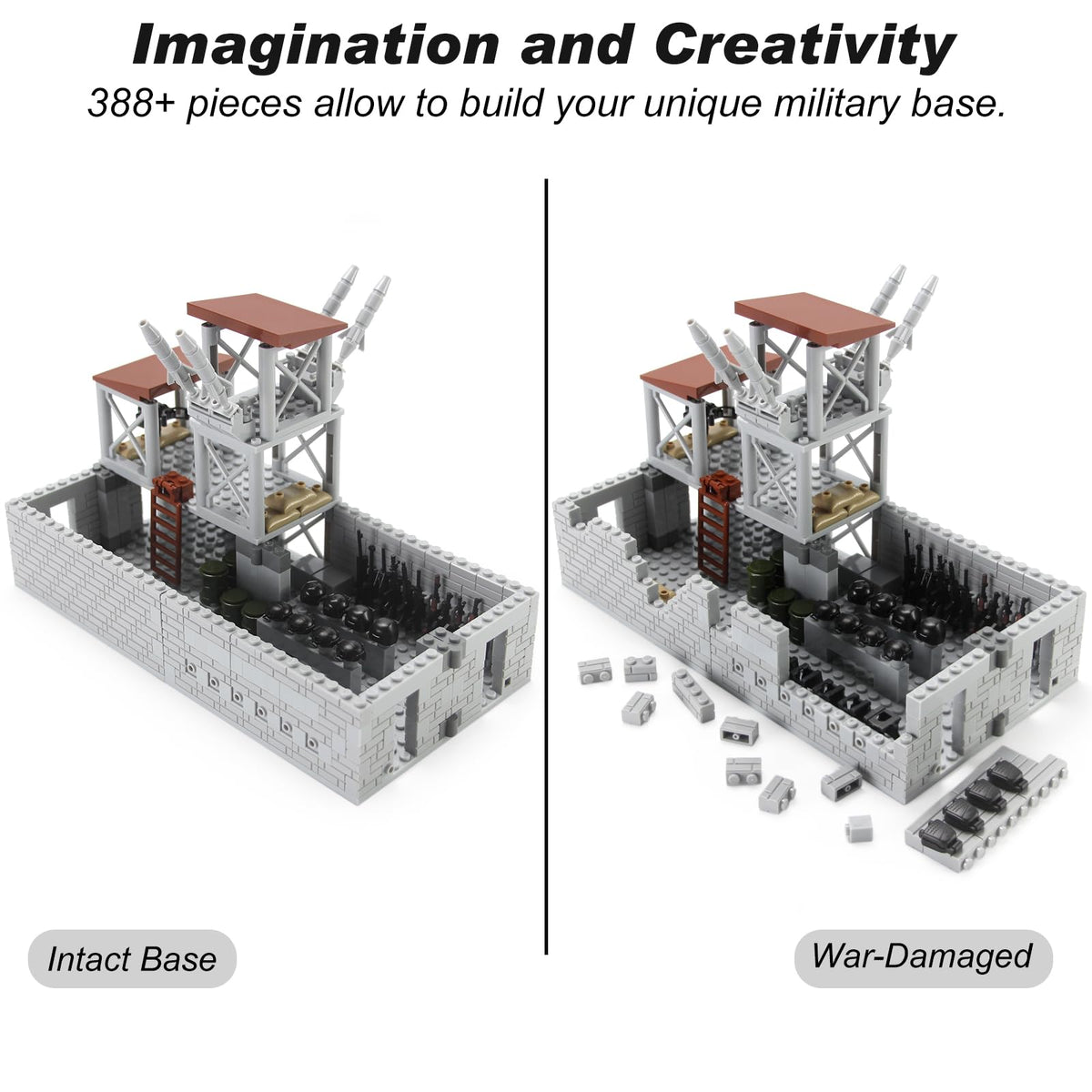 Feleph 389-piece set compatible with major brands for versatile building