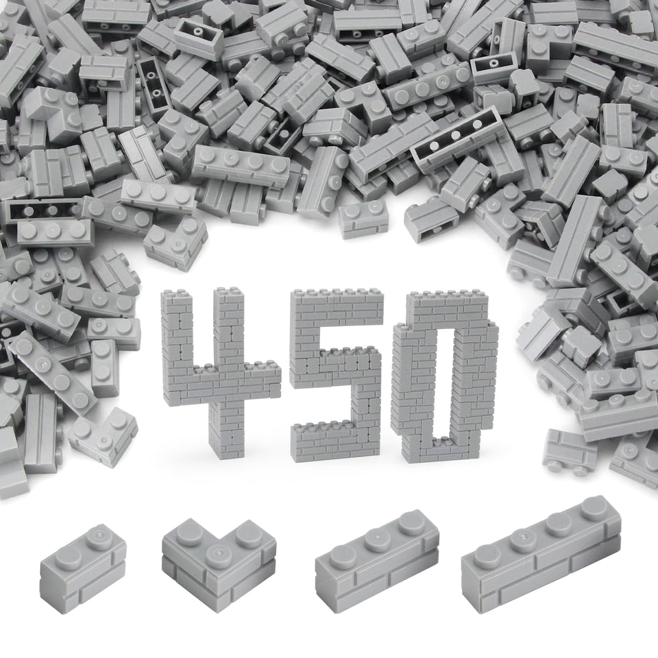 Feleph Masonry Bricks Set gray closeup texture for authentic building experiences