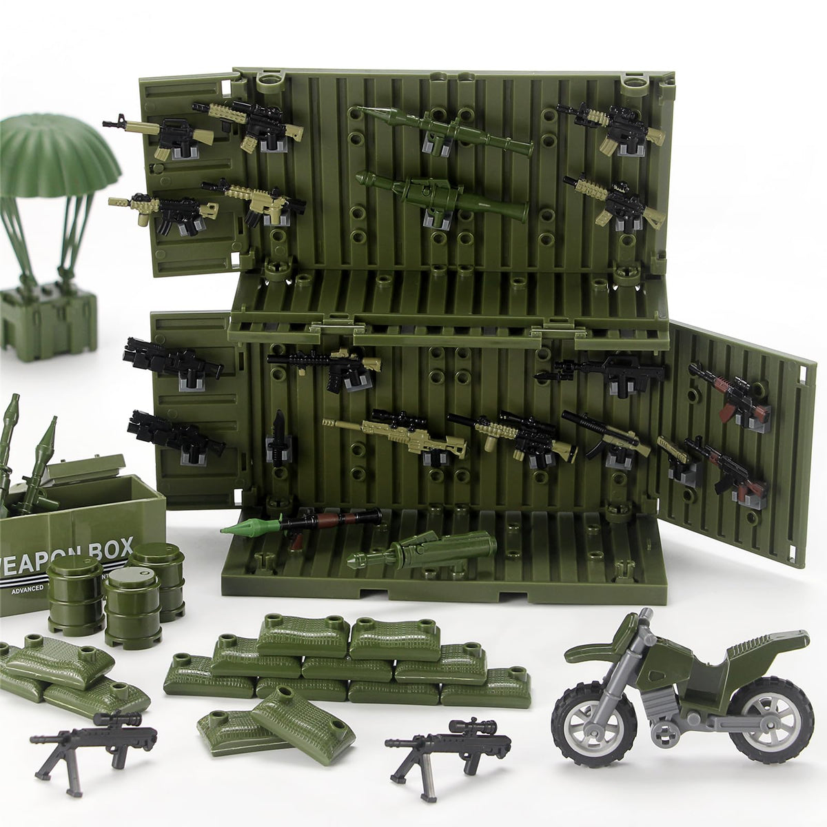 Feleph heavy weapons set with machine guns enables action-packed scenarios