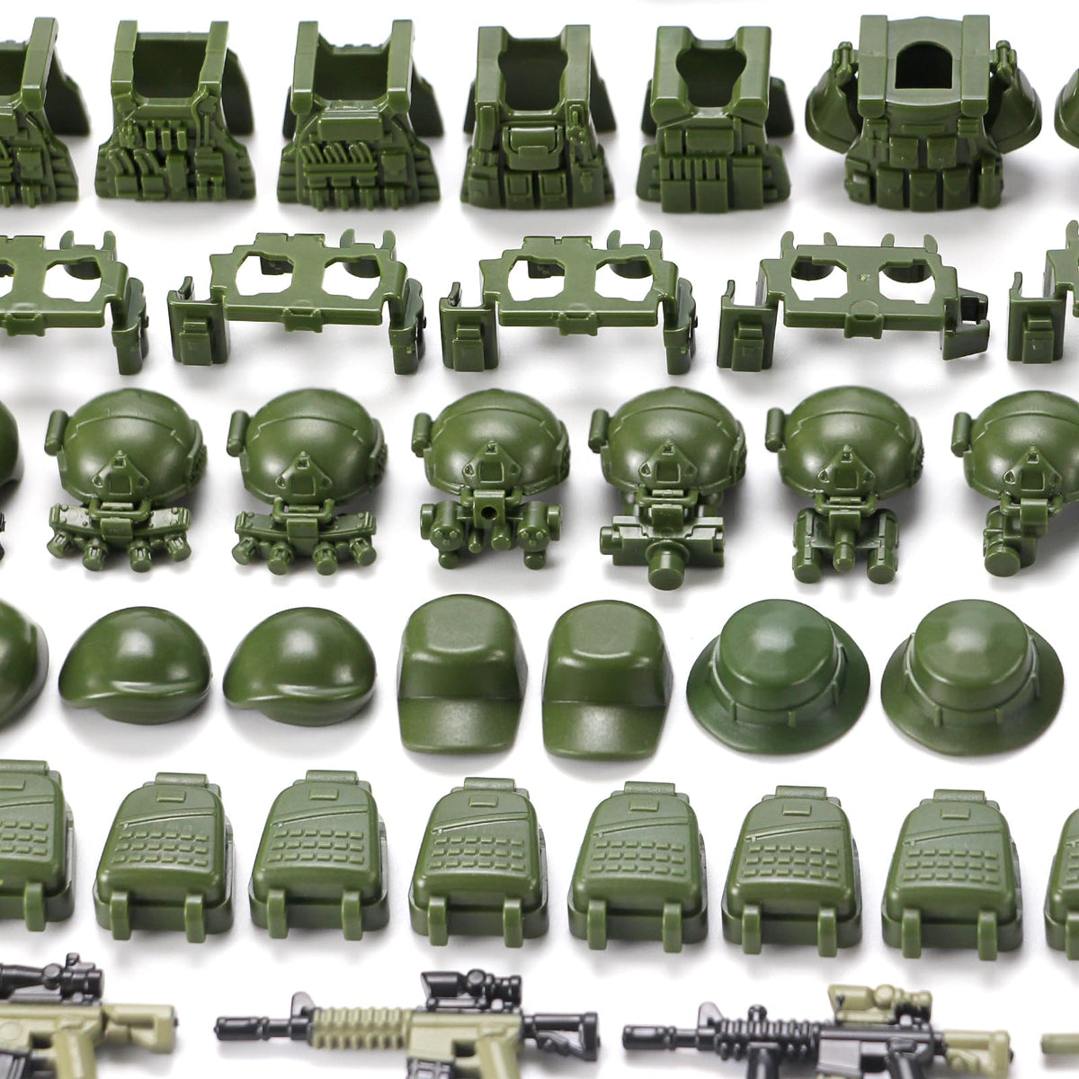 Feleph helmets and body armor complete soldier figure outfits