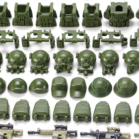 Feleph helmets and body armor complete soldier figure outfits
